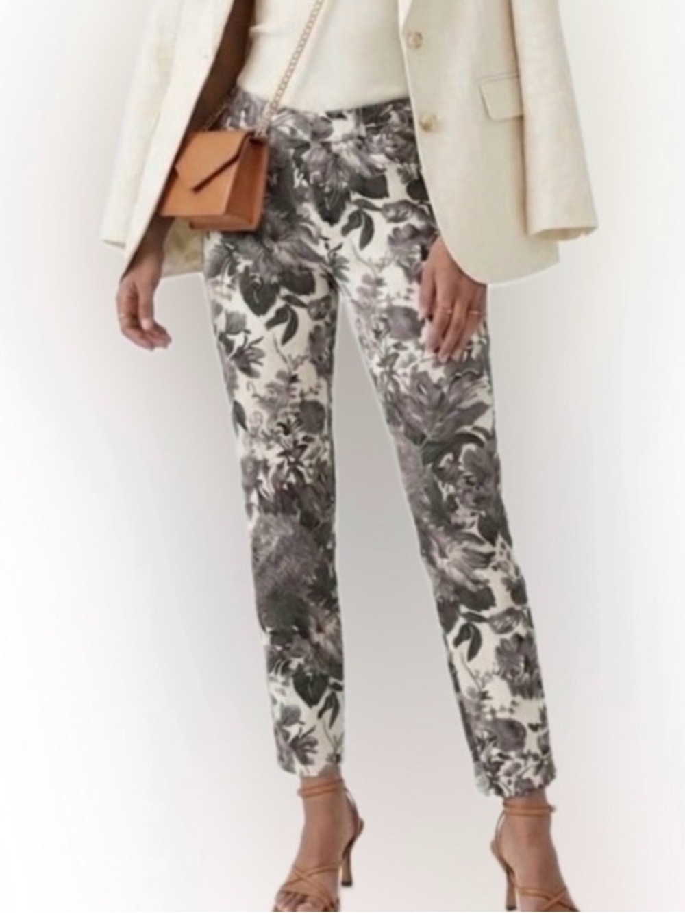 STELLA MCCARTNEY Toile de Jouy Print Skinny Ankle Jeans Size 27 Made in Italy